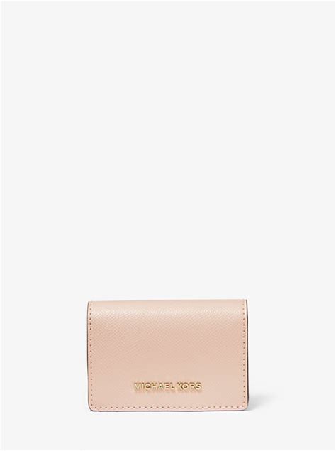 michael michael kors small two tone crossgrain leather wallet|Michael Kors oversized wallet.